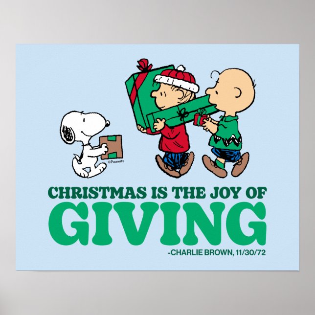 Peanuts | Christmas is the Joy of Giving Poster (Front)