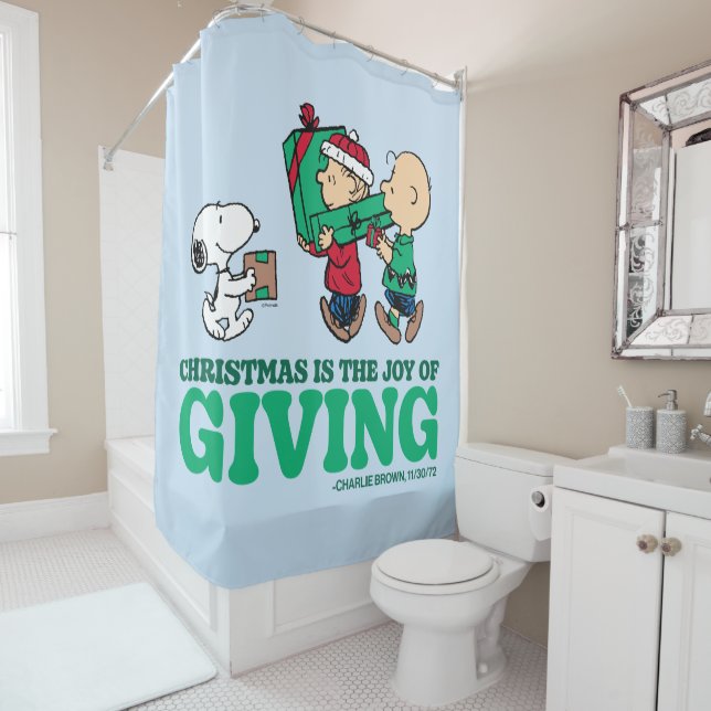 Peanuts | Christmas is the Joy of Giving Shower Curtain (In Situ)
