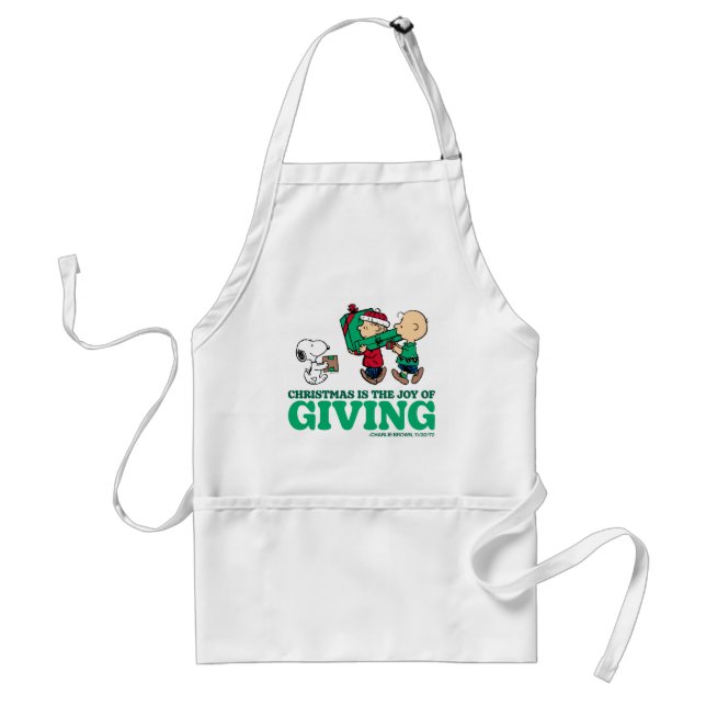 Peanuts | Christmas is the Joy of Giving Standard Apron (Front)