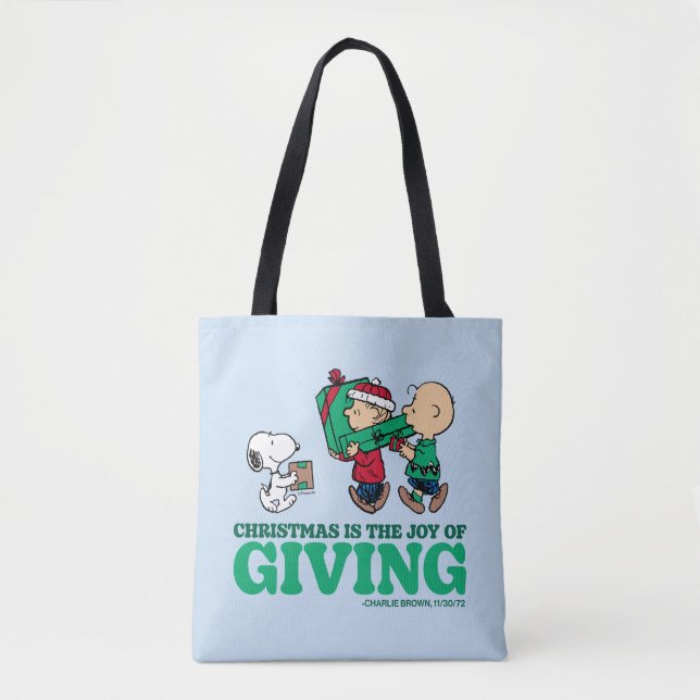 Peanuts | Christmas is the Joy of Giving Tote Bag (Front)