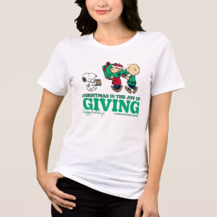 Peanuts   Christmas is the Joy of Giving Tri-Blend Shirt