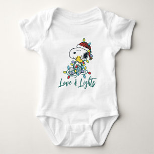 Peanuts   Christmas Love and Lights Baby Bodysuit
