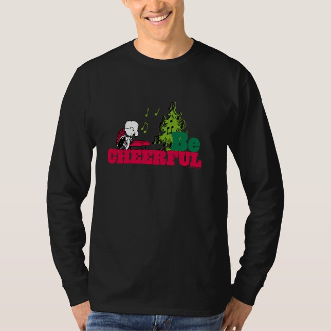 Peanuts Christmas Schroeder Be Cheerful T-Shirt (Front)