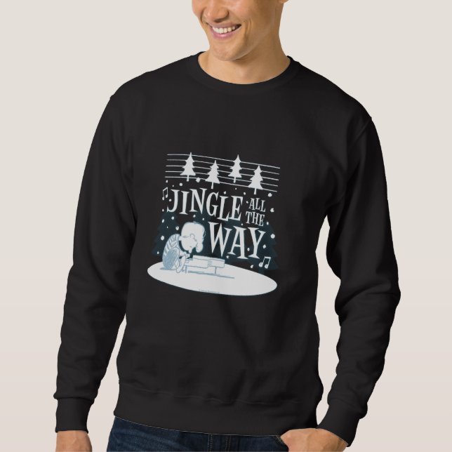 Peanuts Christmas Schroeder Playing Jingle Bells O Sweatshirt (Front)