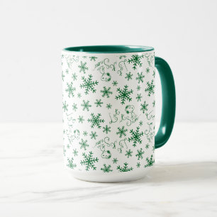 Peanuts   Christmas Snoopy Let It Snow Pattern Mug