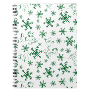 Peanuts   Christmas Snoopy Let It Snow Pattern Notebook