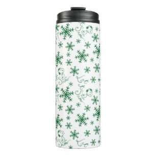 Peanuts   Christmas Snoopy Let It Snow Pattern Thermal Tumbler