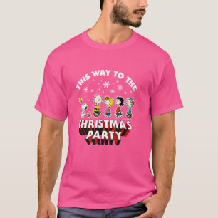 Peanuts Christmas This Way To The Christmas Party T-Shirt