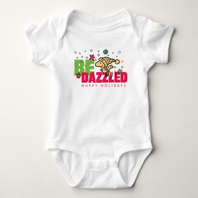 Peanuts | Christmas Woodstock Be Dazzled Baby Bodysuit (Front)