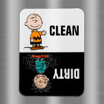 Peanuts | Clean & Dirty Dishes Magnet<br><div class="desc">Take a look at this super cute design featuring Charlie Brown and Pig Pen letting you know if your dishes are clean or dirty.</div>