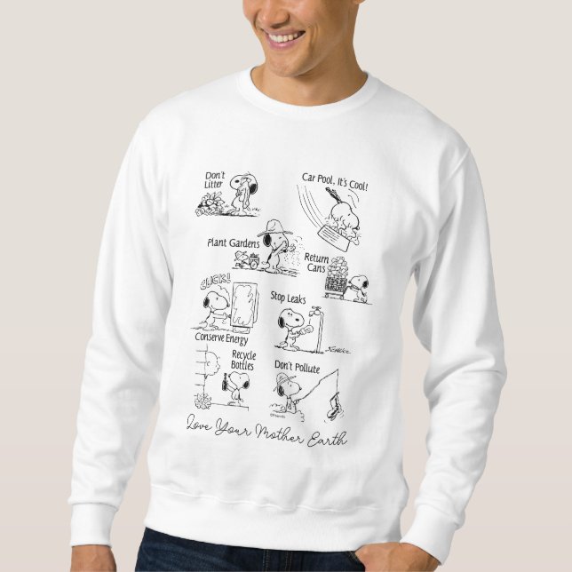 Peanuts | Conserve Recycle Don't Pollute Sweatshirt (Front)