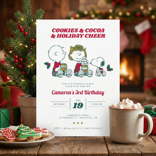 Peanuts   Cookies & Cocoa Birthday Invitation