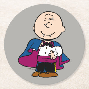 Peanuts   Count Charlie Brown Round Paper Coaster
