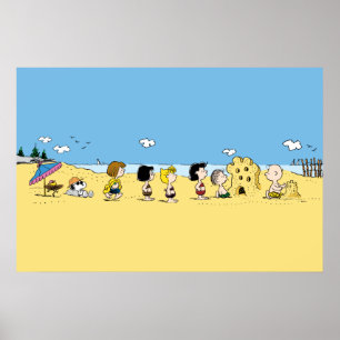 Peanuts Day at the Beach Poster