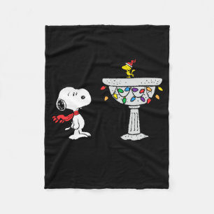 Peanuts Decorated Bird Bath Fleece Blanket