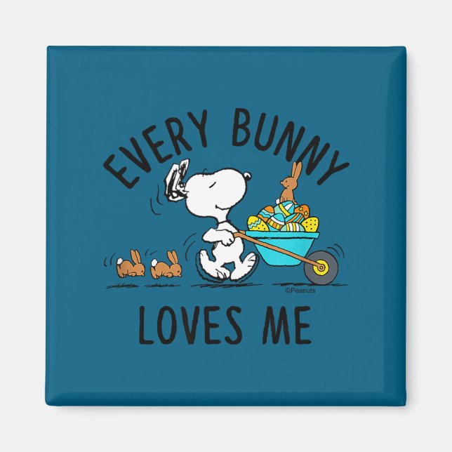 Peanuts - easter - every bunny loves me Peanuts -  Magnet (Front)