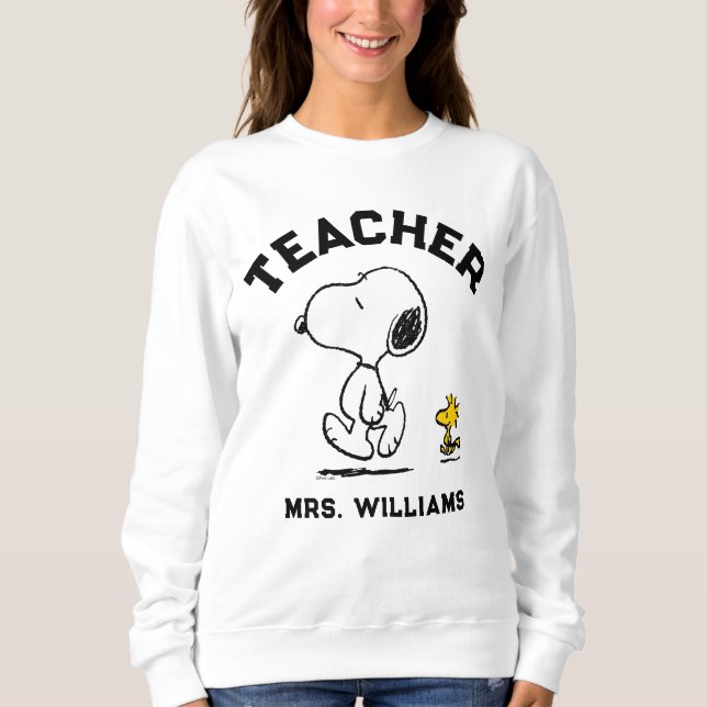 Peanuts Est. 1950 | Snoopy & Woodstock Teacher Sweatshirt (Front)