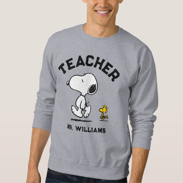 Peanuts Est. 1950 | Snoopy & Woodstock Teacher Sweatshirt (Front)