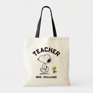 Peanuts Est. 1950   Snoopy & Woodstock Teacher Tote Bag