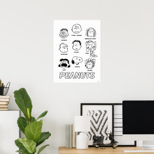 Peanuts Faces Poster