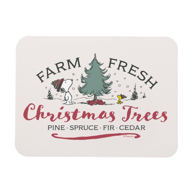 Peanuts | Farm Fresh Christmas Trees Magnet (Horizontal)