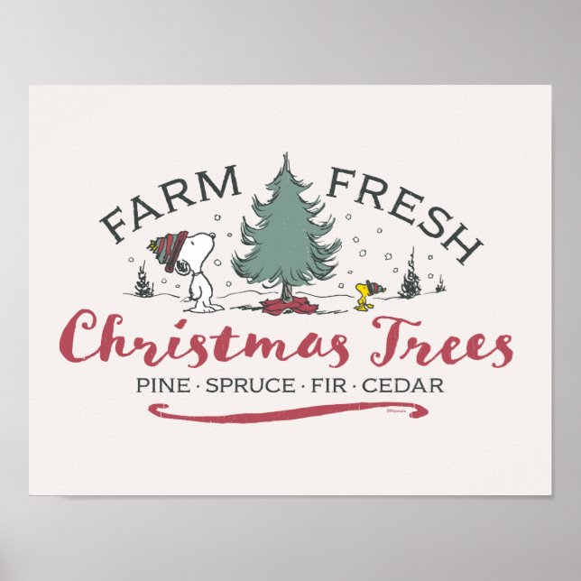 Peanuts | Farm Fresh Christmas Trees Poster (Front)