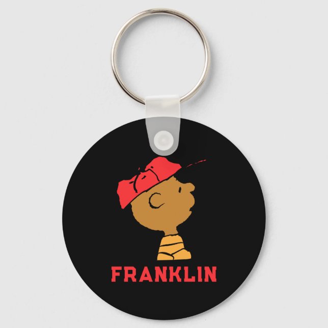 Peanuts Franklin Baseball Cap T Shirt  Key Ring (Front)