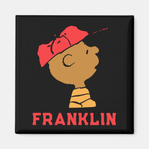 Peanuts Franklin Baseball Cap T Shirt Magnet