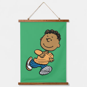 Peanuts   Franklin Running Hanging Tapestry