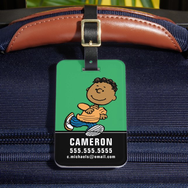 Peanuts | Franklin Running Luggage Tag (Front Insitu 2)