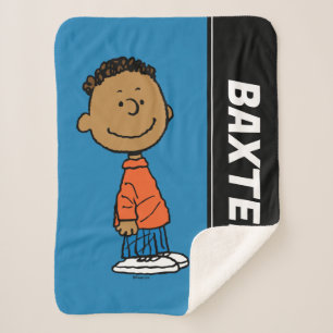 Peanuts   Franklin Smile Sherpa Blanket