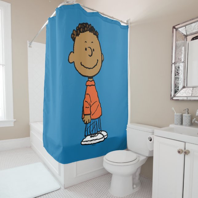 Peanuts | Franklin Smile Shower Curtain (In Situ)
