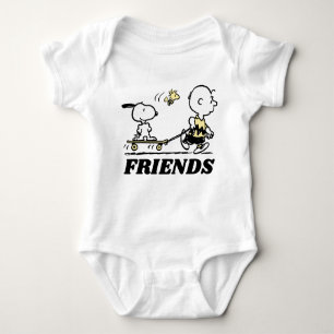 PEANUTS   Friends Skate Boarding Baby Bodysuit