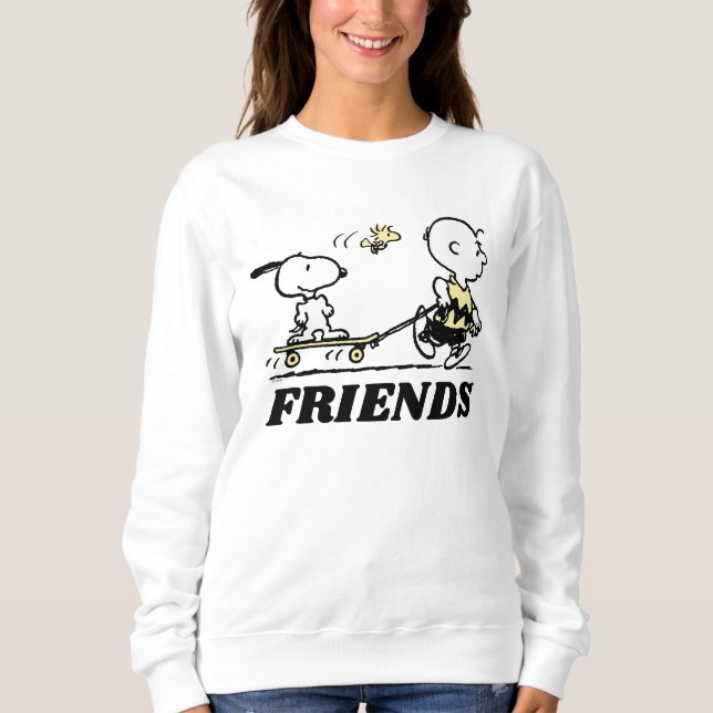 PEANUTS | Friends Skate Boarding Sweatshirt (Front)