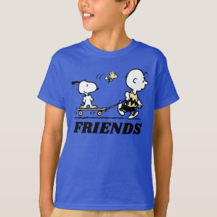PEANUTS Friends Skate Boarding T-Shirt