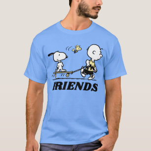 PEANUTS Friends Skate Boarding T-Shirt