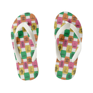 Peanuts Fun Colorblock Pattern Kid's Jandals