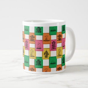 Peanuts   Fun Colorblock Pattern Large Coffee Mug