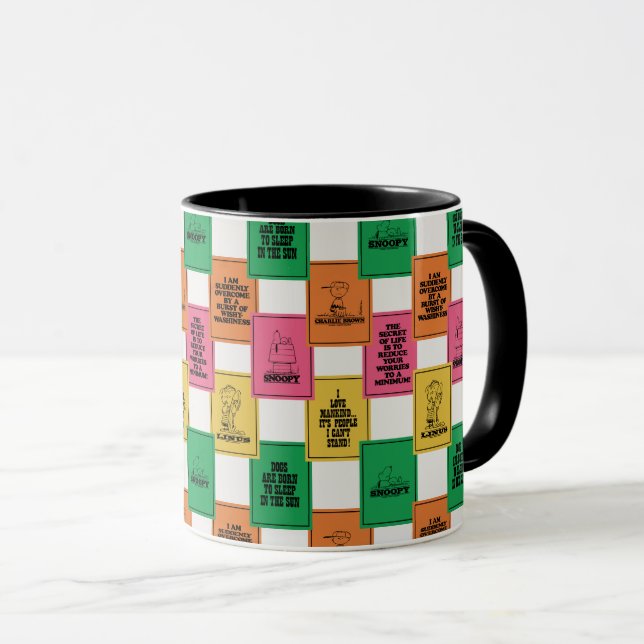 Peanuts | Fun Colorblock Pattern Mug (Front Right)