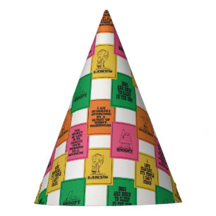 Peanuts Fun Colorblock Pattern Party Hat