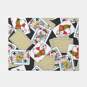 Peanuts Gang Card Deck Pattern Doormat
