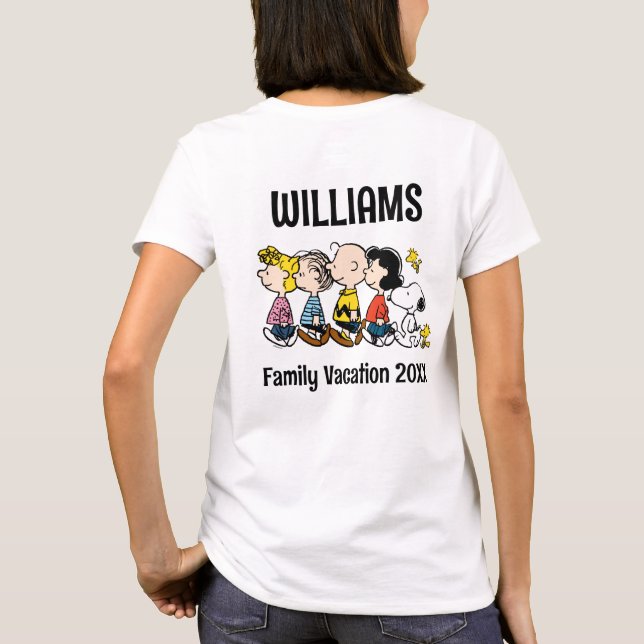 Peanuts Gang Family Vacation T-Shirt (Back)