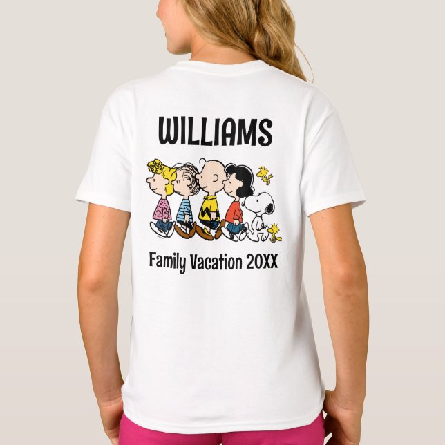 Peanuts Gang Family Vacation T-Shirt (Back)