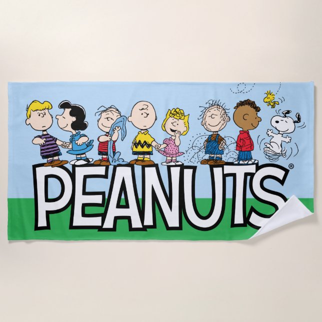 Peanuts Gang Group Lineup Beach Towel (Front)