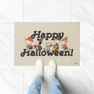Peanuts Gang Happy Halloween Parade Doormat