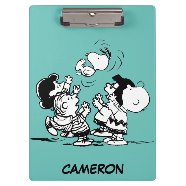 Peanuts Gang Lifting Snoopy Clipboard (Front)
