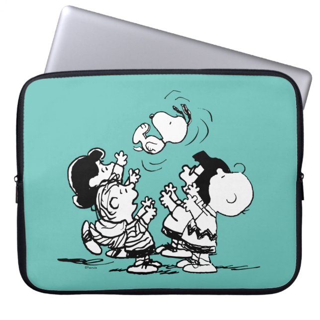 Peanuts Gang Lifting Snoopy Laptop Sleeve (Front)