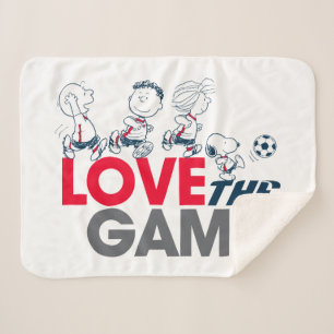 Peanuts Gang - Love The Game Sherpa Blanket