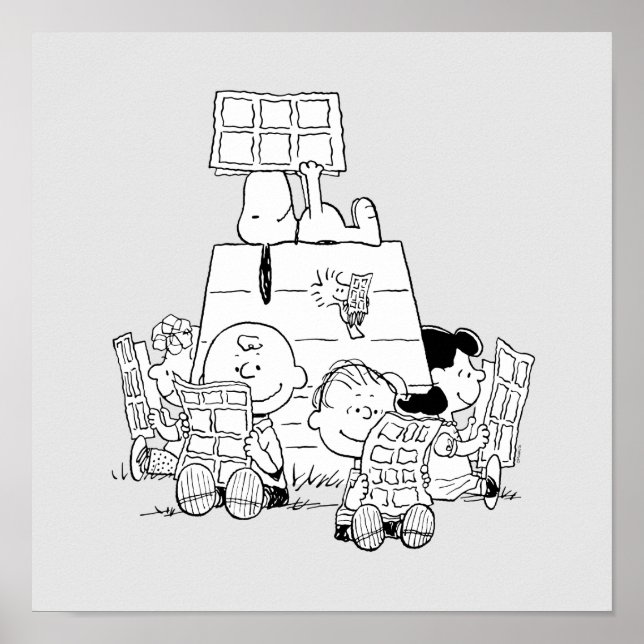 Peanuts Gang Reading Comics Poster (Front)