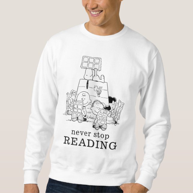 Peanuts Gang Reading Comics Sweatshirt (Front)